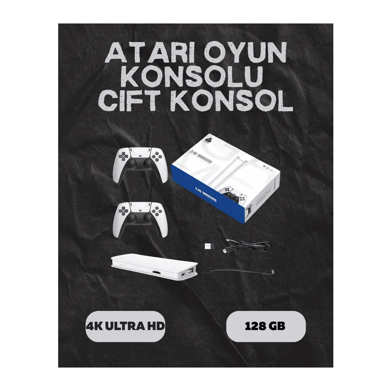 M15 Retro Konsol – 20.000 Oyunlu, Çift Gamepadli, 4K HDMI