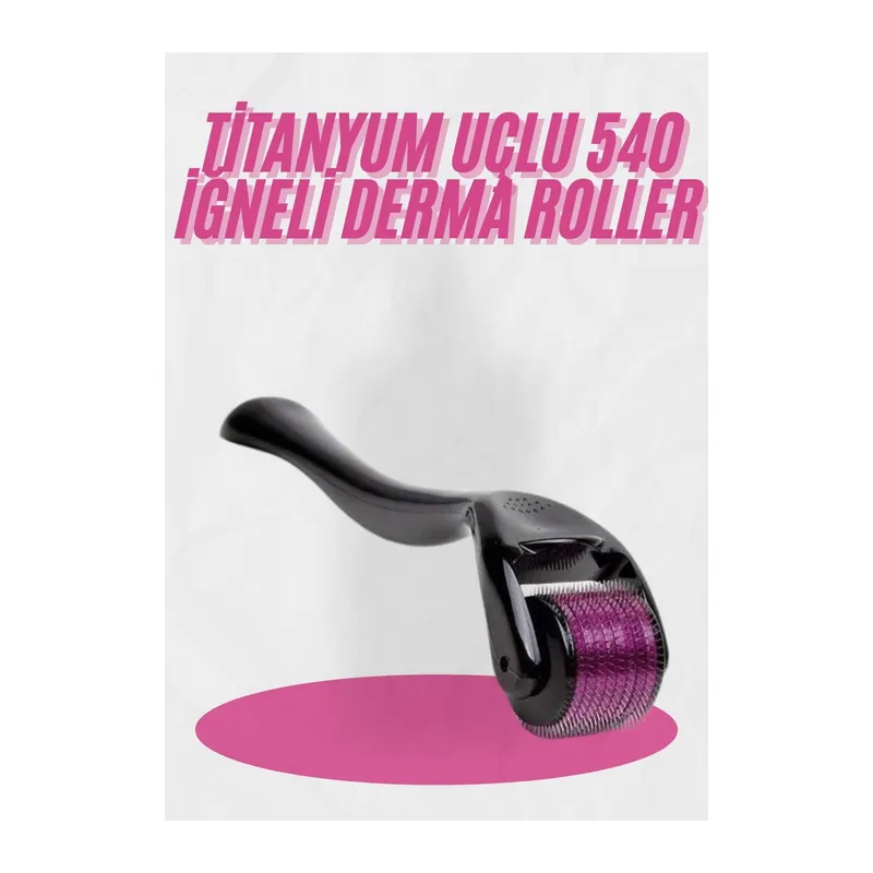 Dermaroller Titanyum 540 Iğneli 1 Mm Saç Kaş Sakal Serum Kullanıma Uygun