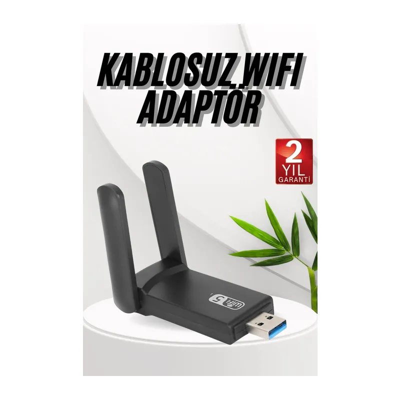 Wifi Adaptörü Bt5.0 Wifi 2'si Bir Arada Çift Bantlı Çift Anten