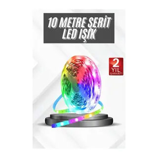 RGB Şerit Led 10 Metre Led Işık Kumanda ile Kontrol RGB