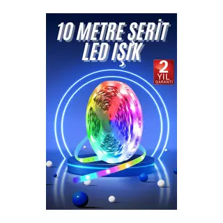 RGB Neon Şerit Led Lamba 10 Metre İç Mekan Tasarımına Uygun