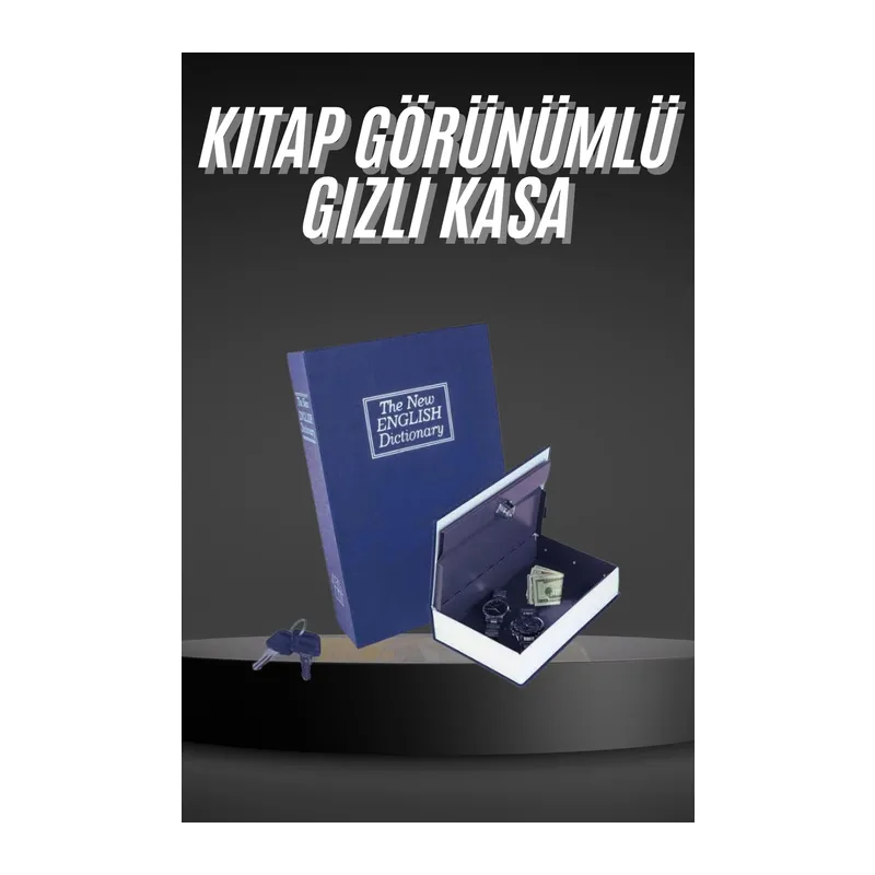 Kilitli Gizli Kasa Sözlük Kumbara Kitap Sözlük Görünümlü 18cm