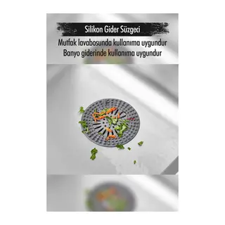 Silikon Lavabo Gideri Süzgeci