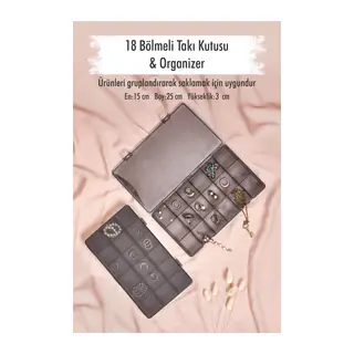 18 Bölmeli Takı Kutusu & Çok Amaçlı Kutu & Organizer