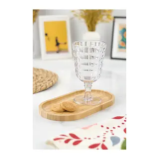 Allegra Şeffaf Kadeh Bardak - 450 ml Tekli Akrilik Malzeme - Cam Değildir Kırılmaya Dayanıklı
