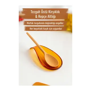 Akrilik Bal Tezgah Üstü Kirli Kaşıklık & Kepçe Altlığı