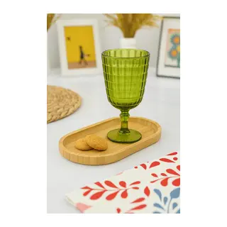 Allegra Koyu Yeşil Kadeh Bardak - 450 ml Tekli Akrilik Malzeme - Cam Değildir Kırılmaya Dayanıklı