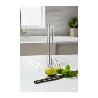 3’lü Paslanmaz Çelik Pipet Temizleme Fırçası Seti