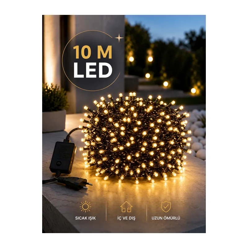 Dekoratif Aydınlatma Ampüllü 10 Metre Gün Işığı Şerit Led