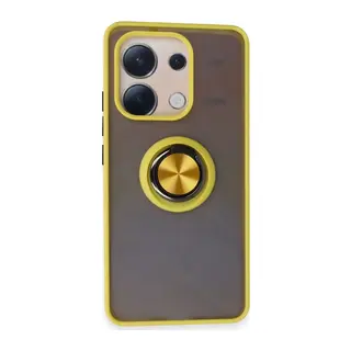 Xiaomi Redmi Note 13 4G Kılıf Montreal Yüzüklü Silikon Kapak - Sarı