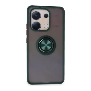 Xiaomi Redmi Note 13 4G Kılıf Montreal Yüzüklü Silikon Kapak - Yeşil