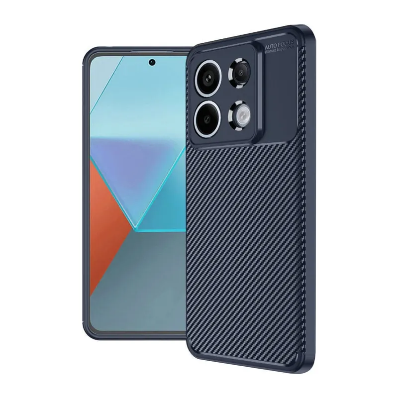Xiaomi Redmi Note 13 Pro 4G Kılıf Auto Focus Karbon Kapak - Lacivert