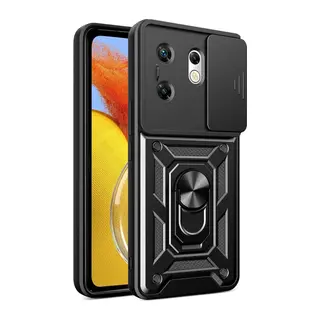 İnfinix Zero 30 4G Kılıf Pars Lens Yüzüklü Silikon - Siyah