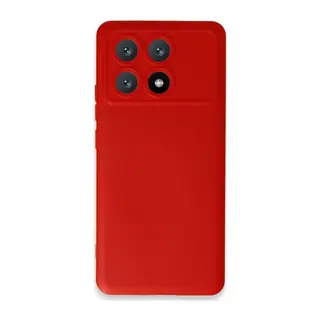 Xiaomi Poco X6 Pro Kılıf Nano içi Kadife Silikon - Kırmızı