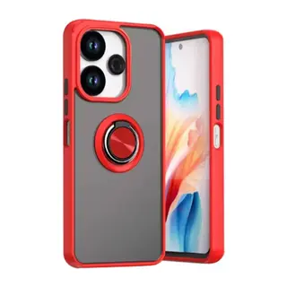 Xiaomi Redmi 13 4G Kılıf Montreal Yüzüklü Silikon Kapak - Kırmızı