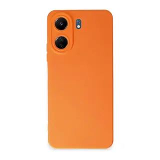Xiaomi Redmi 13C Kılıf Nano içi Kadife Silikon - Turuncu