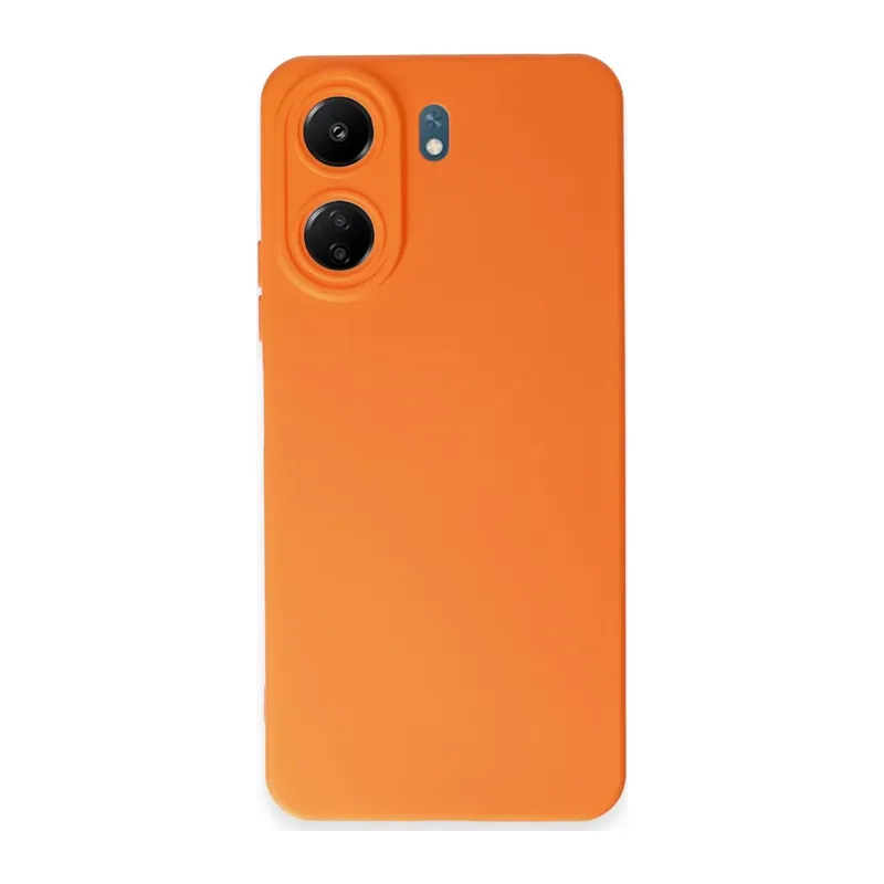 Xiaomi Redmi 13C Kılıf Nano içi Kadife Silikon - Turuncu