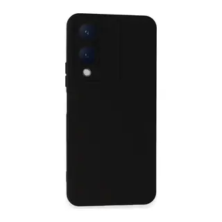 Vivo Y17S Kılıf Nano içi Kadife Silikon - Siyah