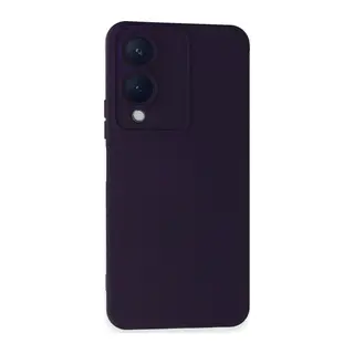 Vivo Y17S Kılıf Nano içi Kadife Silikon - Mor