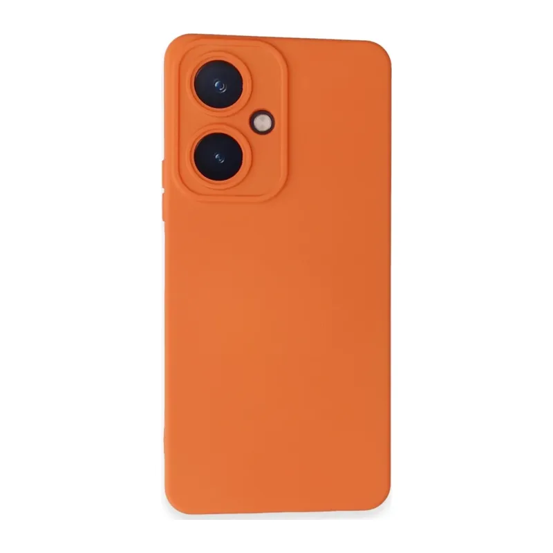 Vivo Y27 Kılıf Nano içi Kadife Silikon - Turuncu