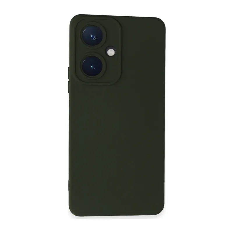 Vivo Y27 Kılıf Nano içi Kadife Silikon - Koyu Yeşil