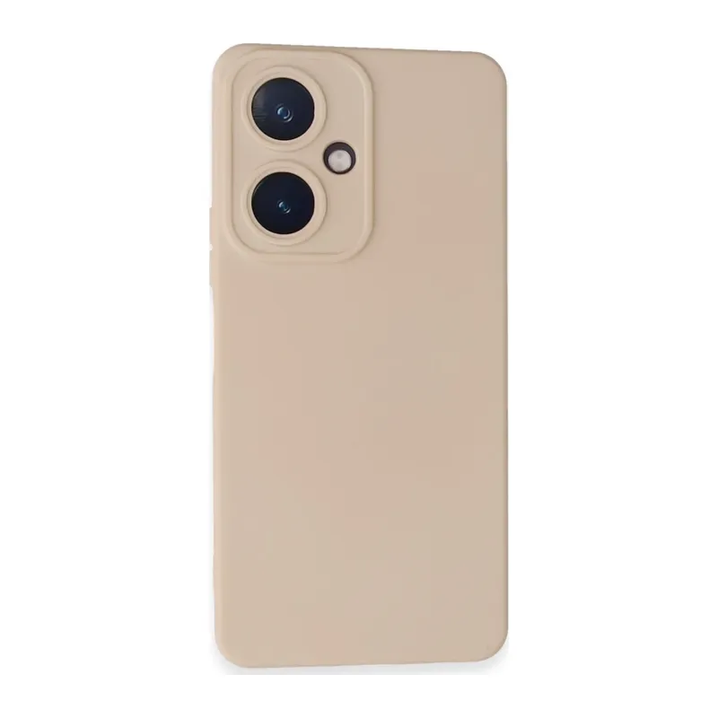 Vivo Y27 Kılıf Nano içi Kadife Silikon - Pudra