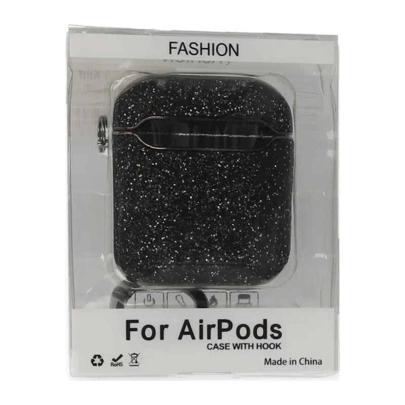 Apple Airpods 2 (2.nesil) Spell Simli Kılıf - Siyah