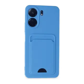 Xiaomi Redmi 13C Kılıf Kelvin Kartvizitli Silikon - Mavi