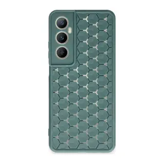 Realme C65 Kılıf Petek Silikon Kapak - Koyu Yeşil