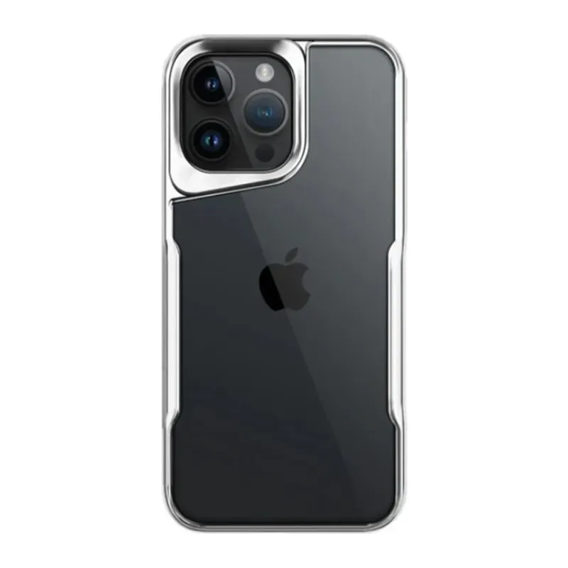 Apple iPhone 14 Pro Max Kılıf Boyi Silikon Kapak - Gümüş