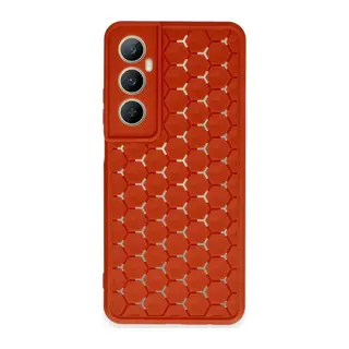 Realme C65 Kılıf Petek Silikon Kapak - Kırmızı