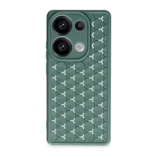 Xiaomi Redmi Note 13 Pro 4G Kılıf Petek Silikon Kapak - Koyu Yeşil