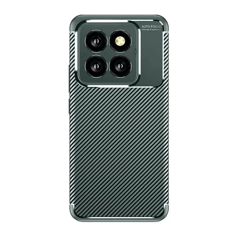 Xiaomi Mi 14T Pro Kılıf Auto Focus Karbon Kapak - Koyu Yeşil