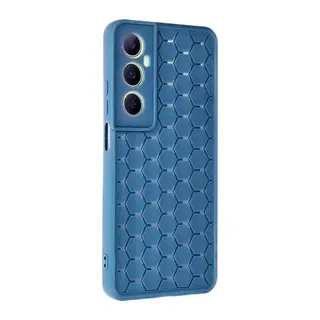 Realme C65 Kılıf Petek Silikon Kapak - Mavi