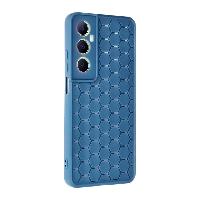Realme C65 Kılıf Petek Silikon Kapak - Mavi