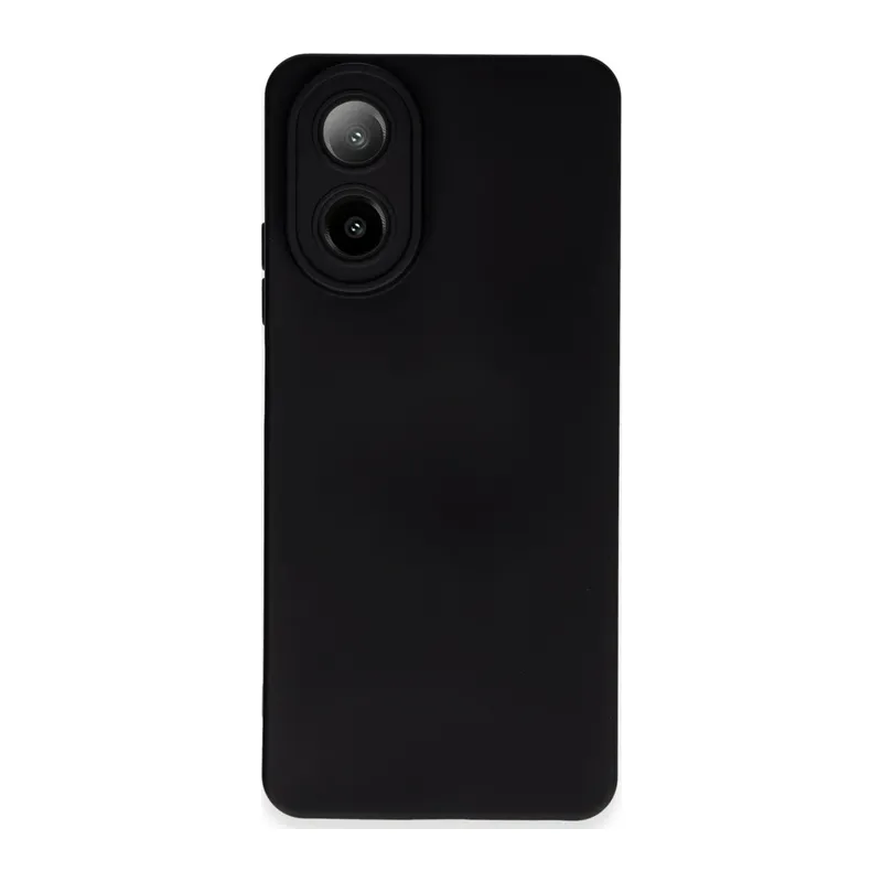 Oppo A38 Kılıf Nano içi Kadife Silikon - Siyah