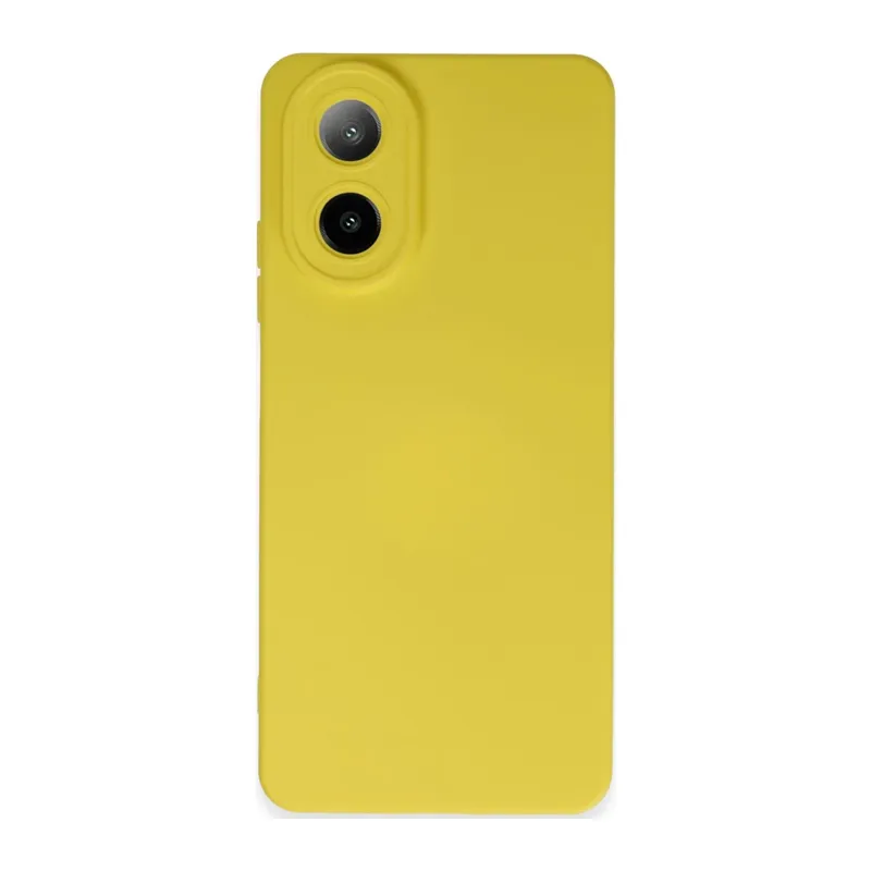Oppo A38 Kılıf Nano içi Kadife Silikon - Sarı