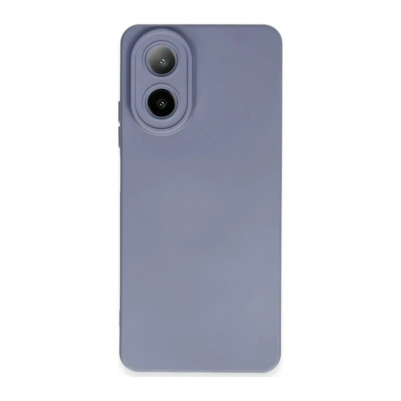 Oppo A38 Kılıf Nano içi Kadife Silikon - Gri