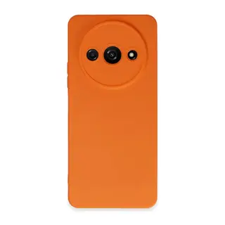 Xiaomi Redmi A3 4G Kılıf Nano içi Kadife Silikon - Turuncu