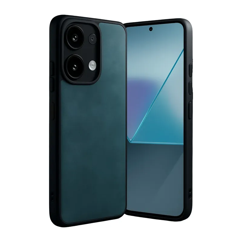 Xiaomi Redmi Note 13 4G Kılıf Aras Deri Kapak - Koyu Yeşil