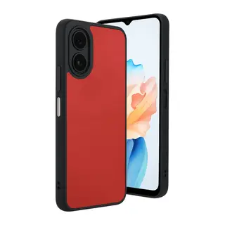 Oppo A38 Kılıf Aras Deri Kapak - Kırmızı