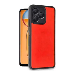 Realme Note 50 4G Kılıf Aras Deri Kapak - Kırmızı