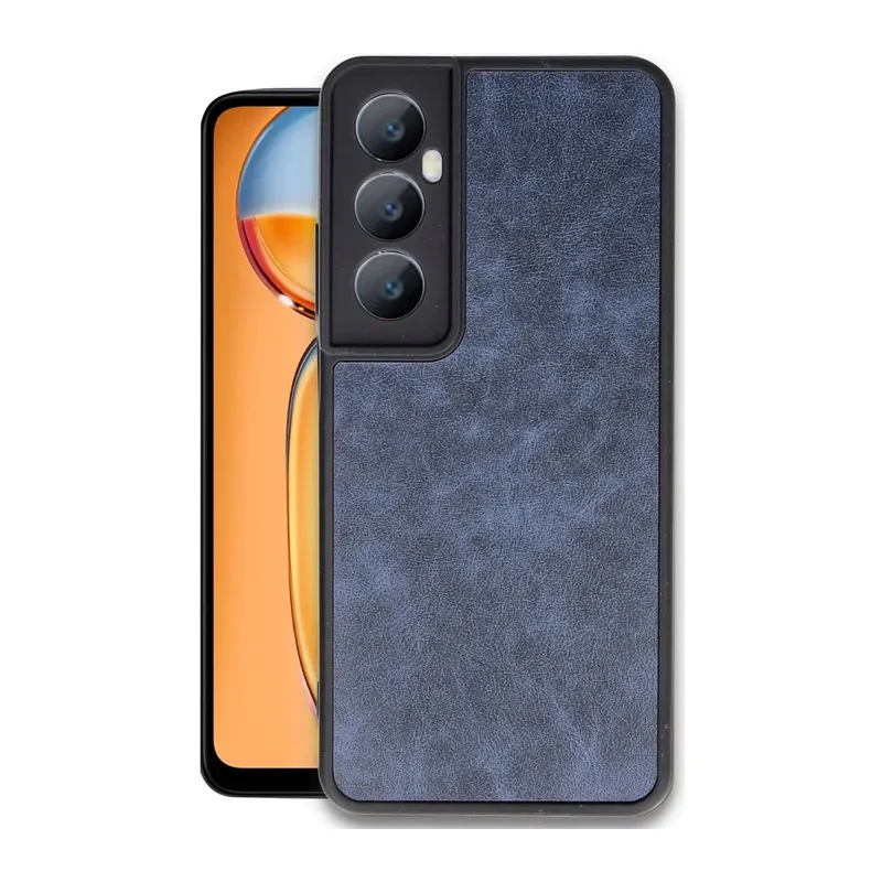 Realme C65 Kılıf Aras Deri Kapak - Lacivert