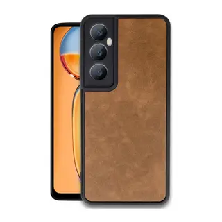 Realme C65 Kılıf Aras Deri Kapak - Taba