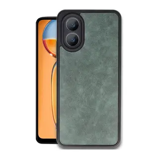 Oppo A38 Kılıf Aras Deri Kapak - Koyu Yeşil