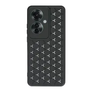 Oppo Reno 11F Kılıf Petek Silikon Kapak - Siyah