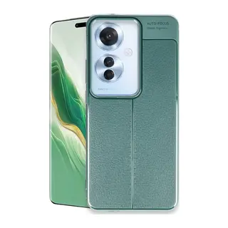 Oppo Reno 11F Kılıf Auto Focus Kapak - Koyu Yeşil