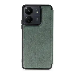 Xiaomi Redmi 13C Kılıf Flip Cover - Koyu Yeşil