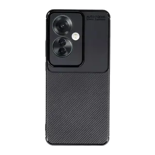 Oppo Reno 11F Kılıf Auto Focus Karbon Kapak - Siyah
