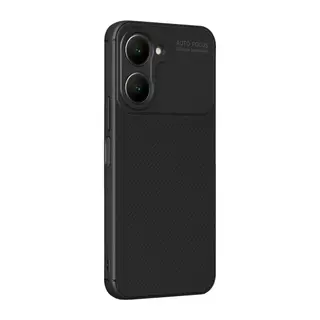 Vivo Y18 Kılıf Auto Focus Karbon Kapak - Siyah